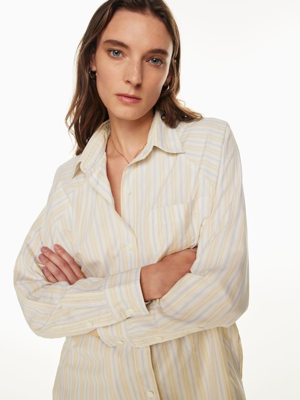 NWT Aritzia Wilfred Free Boyfriend Poplin Shirt